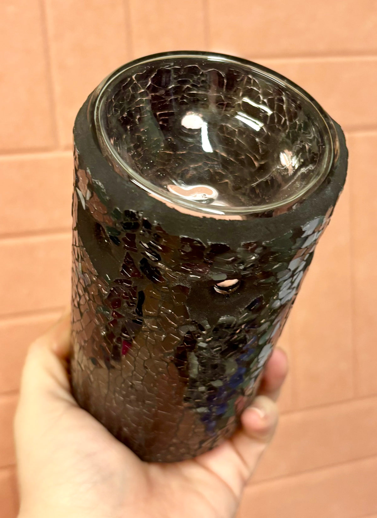 Mosaic Glass Wax Melt Burner | Crackle Effect Wax Melter