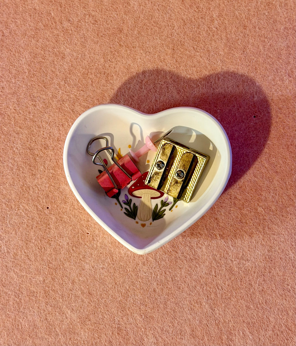 Woodland Mushroom Heart Trinket Tray