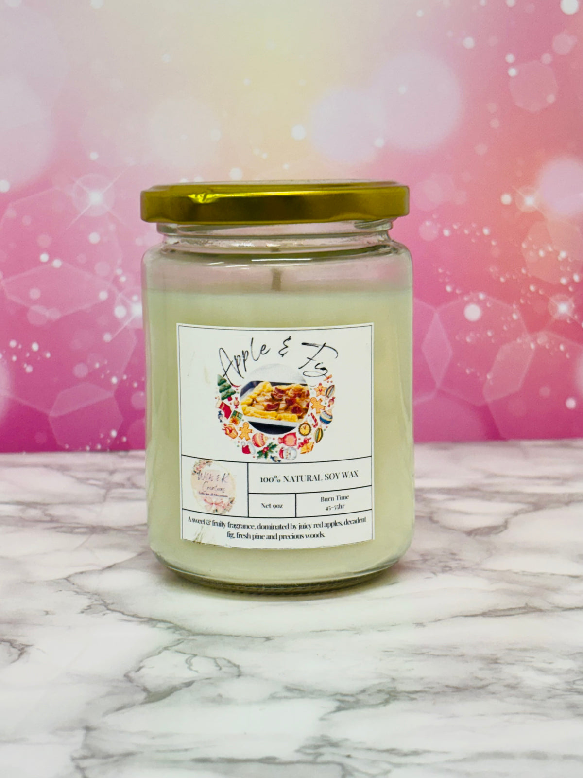 Apple & Fig Scented Candle image 0