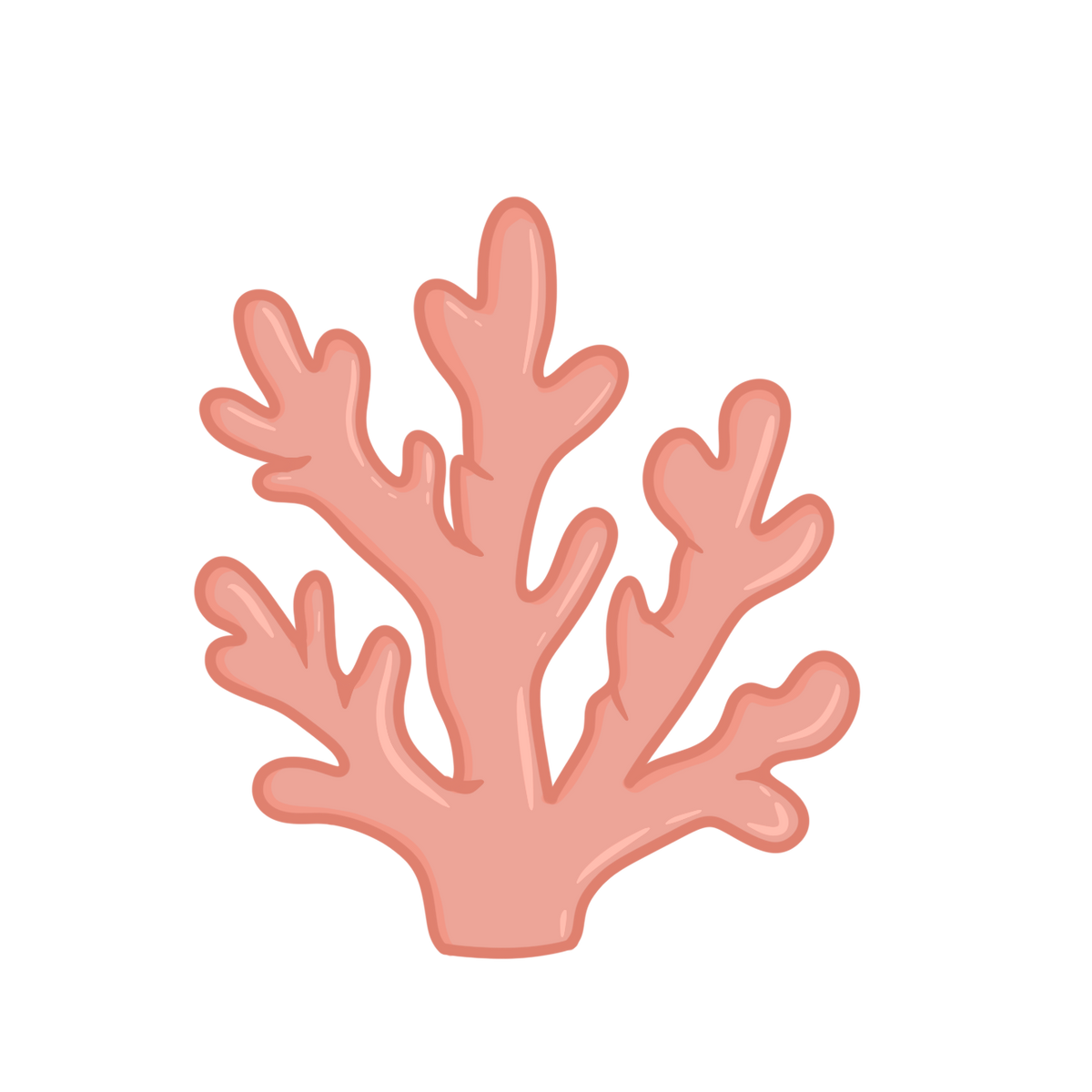 Coral Vinyl Sticker