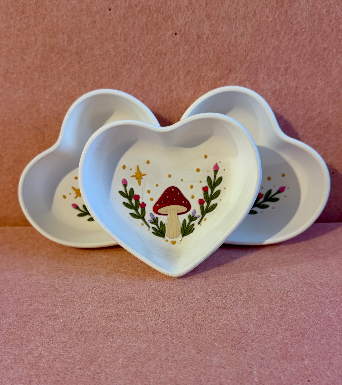 Woodland Mushroom Heart Trinket Tray